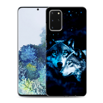 Силиконовый чехол на Samsung Galaxy S20 Plus с принтом Волки