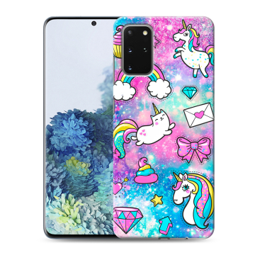 Силиконовый чехол на Samsung Galaxy S20 Plus с принтом Единороги Силиконовый чехол на Samsung Galaxy S20 Plus с принтом Единороги