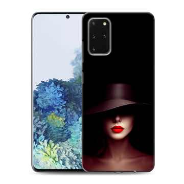 Силиконовый чехол на Samsung Galaxy S20 Plus с принтом Девушка в шляпе Силиконовый чехол на Samsung Galaxy S20 Plus с принтом Девушка в шляпе