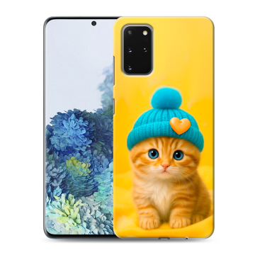Силиконовый чехол на Samsung Galaxy S20 Plus с принтом Котенок в шапке Силиконовый чехол на Samsung Galaxy S20 Plus с принтом Котенок в шапке