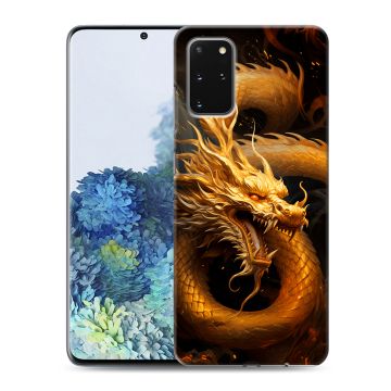 Силиконовый чехол на Samsung Galaxy S20 Plus с принтом Золотой дракон