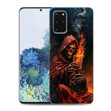 Силиконовый чехол на Samsung Galaxy S20 Plus с принтом Скелет и карты Силиконовый чехол на Samsung Galaxy S20 Plus с принтом Скелет и карты