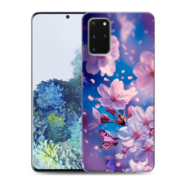 Силиконовый чехол на Samsung Galaxy S20 Plus с принтом цветы бабочки Силиконовый чехол на Samsung Galaxy S20 Plus с принтом цветы бабочки