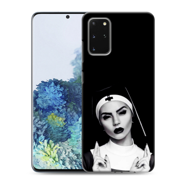 Силиконовый чехол на Samsung Galaxy S20 Plus с принтом монашка Силиконовый чехол на Samsung Galaxy S20 Plus с принтом монашка