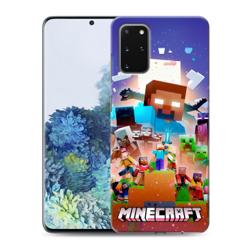 Силиконовый чехол на Samsung Galaxy S20 Plus с принтом Майнкрафт Minecraft