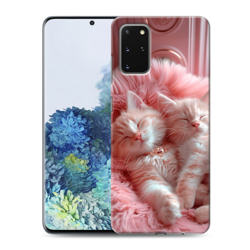 Силиконовый чехол на Samsung Galaxy S20 Plus с принтом котята котики