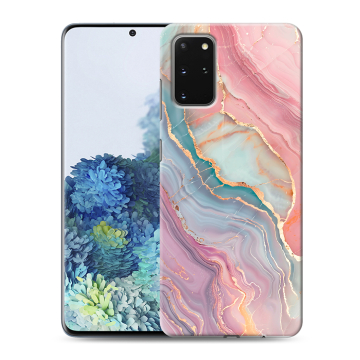 Силиконовый чехол на Samsung Galaxy S20 Plus с принтом розовый мрамор Силиконовый чехол на Samsung Galaxy S20 Plus с принтом розовый мрамор