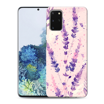 Силиконовый чехол на Samsung Galaxy S20 Plus с принтом цветы лаванда Силиконовый чехол на Samsung Galaxy S20 Plus с принтом цветы лаванда