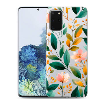 Силиконовый чехол на Samsung Galaxy S20 Plus с принтом Цветы паттерн