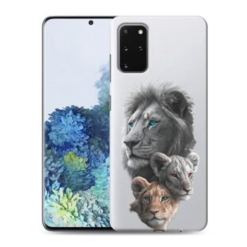 Силиконовый чехол на Samsung Galaxy S20 Plus с принтом Львы