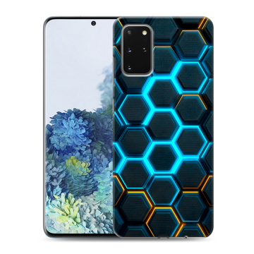 Силиконовый чехол на Samsung Galaxy S20 Plus с принтом Неоновые соты