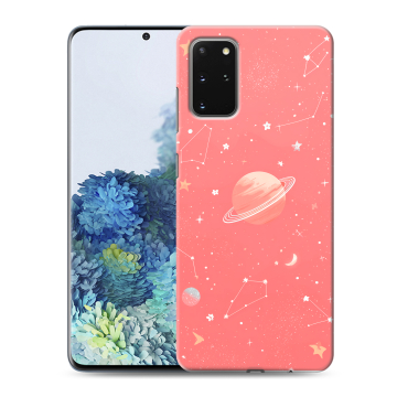 Силиконовый чехол на Samsung Galaxy S20 Plus с принтом Розовый космос