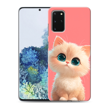 Силиконовый чехол на Samsung Galaxy S20 Plus с принтом Розовый котенок