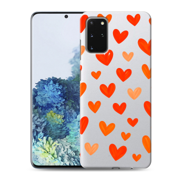 Силиконовый чехол на Samsung Galaxy S20 Plus с принтом Сердечки