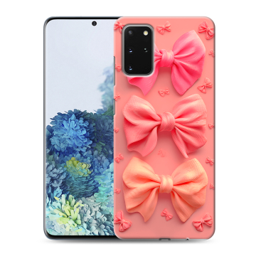 Силиконовый чехол на Samsung Galaxy S20 Plus с принтом Розовые бантики Силиконовый чехол на Samsung Galaxy S20 Plus с принтом Розовые бантики