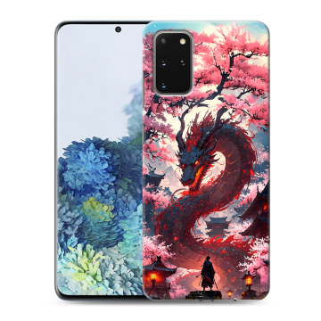 Силиконовый чехол на Samsung Galaxy S20 Plus с принтом Дракон Японский Силиконовый чехол на Samsung Galaxy S20 Plus с принтом Дракон Японский