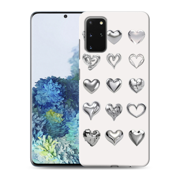 Силиконовый чехол на Samsung Galaxy S20 Plus с принтом Y2K сердечки Силиконовый чехол на Samsung Galaxy S20 Plus с принтом Y2K сердечки