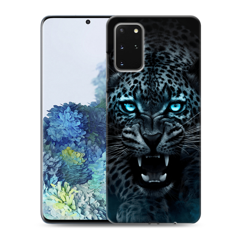 Силиконовый чехол на Samsung Galaxy S20 Plus с принтом Темный леопард Силиконовый чехол на Samsung Galaxy S20 Plus с принтом Темный леопард