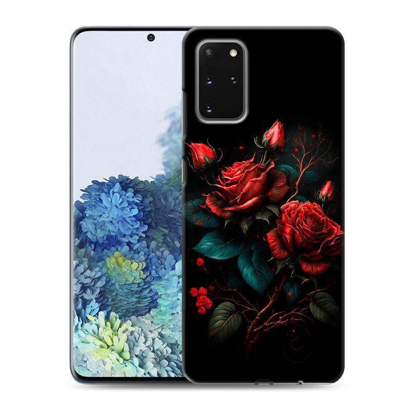 Силиконовый чехол на Samsung Galaxy S20 Plus с принтом Розы красные Силиконовый чехол на Samsung Galaxy S20 Plus с принтом Розы красные