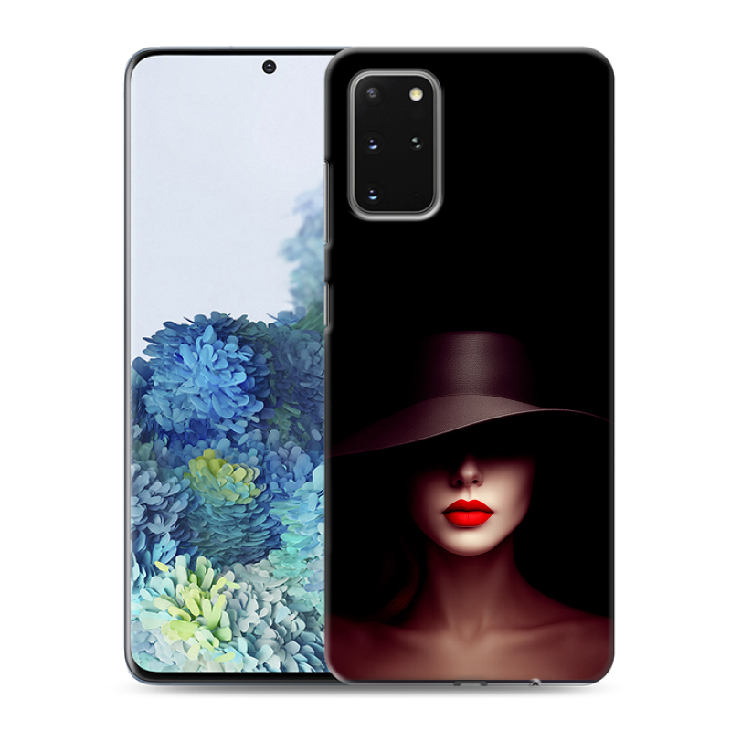 Силиконовый чехол на Samsung Galaxy S20 Plus с принтом Девушка в шляпе Силиконовый чехол на Samsung Galaxy S20 Plus с принтом Девушка в шляпе