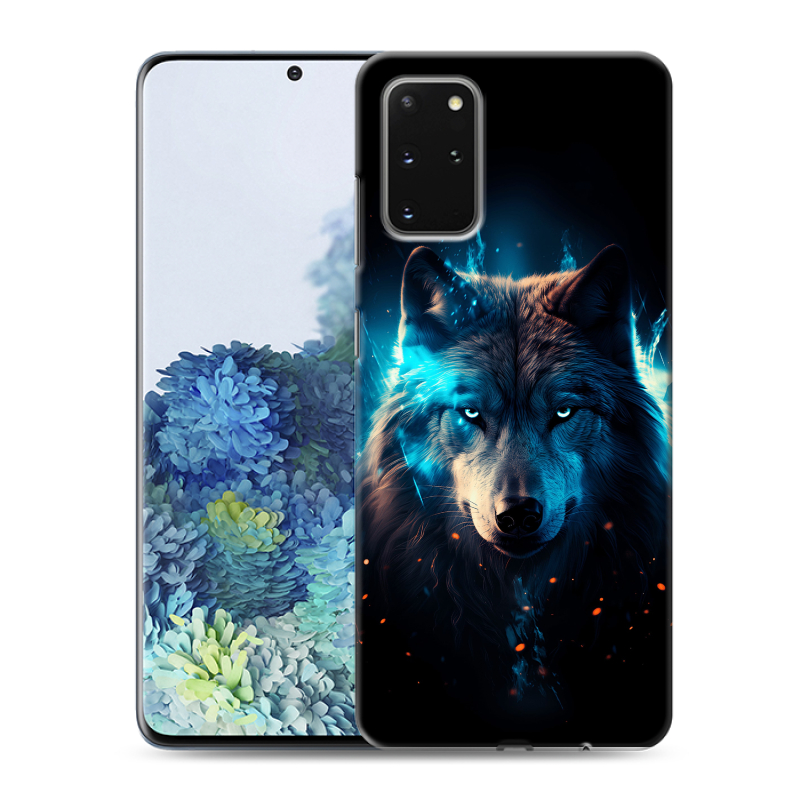 Силиконовый чехол на Samsung Galaxy S20 Plus с принтом Волк ночной Силиконовый чехол на Samsung Galaxy S20 Plus с принтом Волк ночной