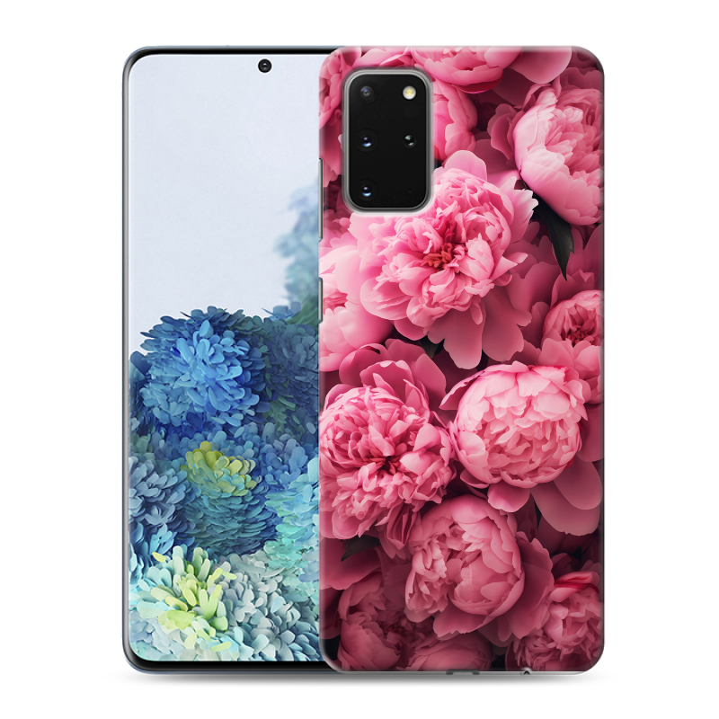 Силиконовый чехол на Samsung Galaxy S20 Plus с принтом цветы пионы Силиконовый чехол на Samsung Galaxy S20 Plus с принтом цветы пионы