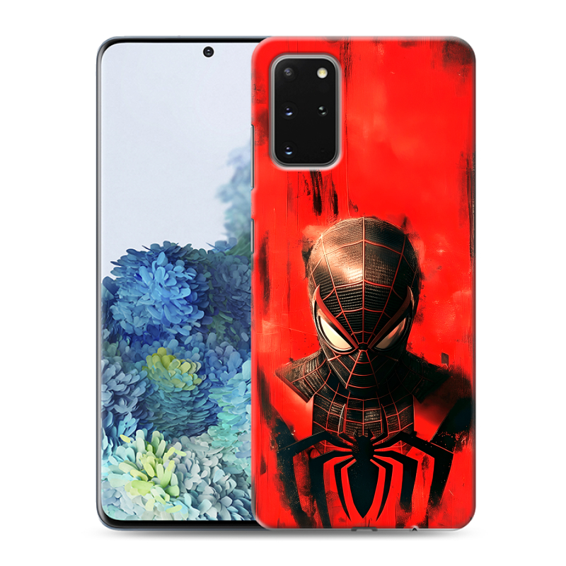 Силиконовый противоударный чехол на Samsung Galaxy S20 Plus с принтом человек паук spiderman Силиконовый противоударный чехол на Samsung Galaxy S20 Plus с принтом человек паук spiderman
