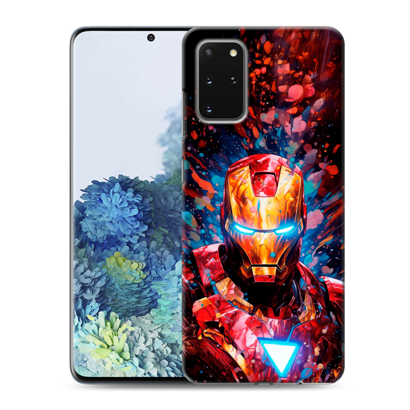Силиконовый противоударный чехол на Samsung Galaxy S20 Plus с принтом Железный человек Ironman Силиконовый противоударный чехол на Samsung Galaxy S20 Plus с принтом Железный человек Ironman