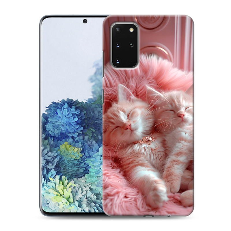 Силиконовый противоударный чехол на Samsung Galaxy S20 Plus с принтом котята котики Силиконовый противоударный чехол на Samsung Galaxy S20 Plus с принтом котята котики