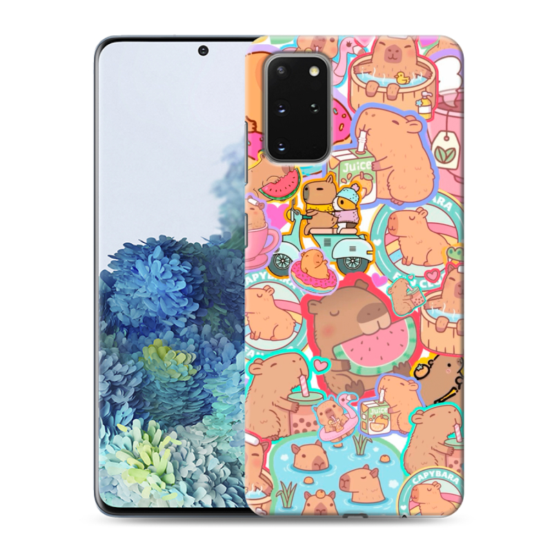 Силиконовый чехол на Samsung Galaxy S20 Plus с принтом капибары Силиконовый чехол на Samsung Galaxy S20 Plus с принтом капибары