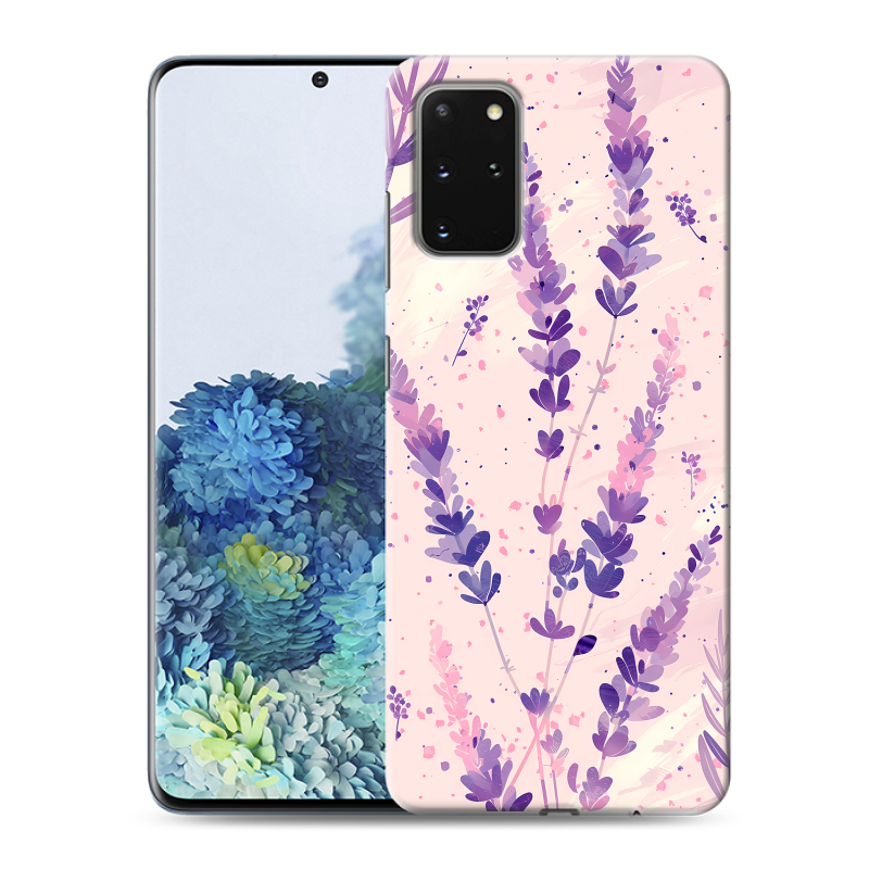 Силиконовый чехол на Samsung Galaxy S20 Plus с принтом цветы лаванда Силиконовый чехол на Samsung Galaxy S20 Plus с принтом цветы лаванда