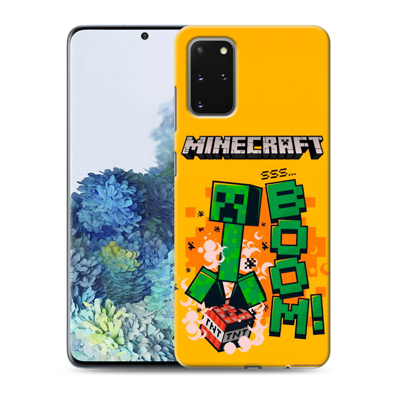 Силиконовый противоударный чехол на Samsung Galaxy S20 Plus с принтом Майнкрафт Minecraft Силиконовый противоударный чехол на Samsung Galaxy S20 Plus с принтом Майнкрафт Minecraft