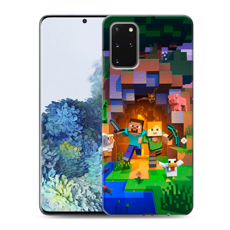 Силиконовый чехол на Samsung Galaxy S20 Plus с принтом Майнкрафт Minecraft Силиконовый чехол на Samsung Galaxy S20 Plus с принтом Майнкрафт Minecraft