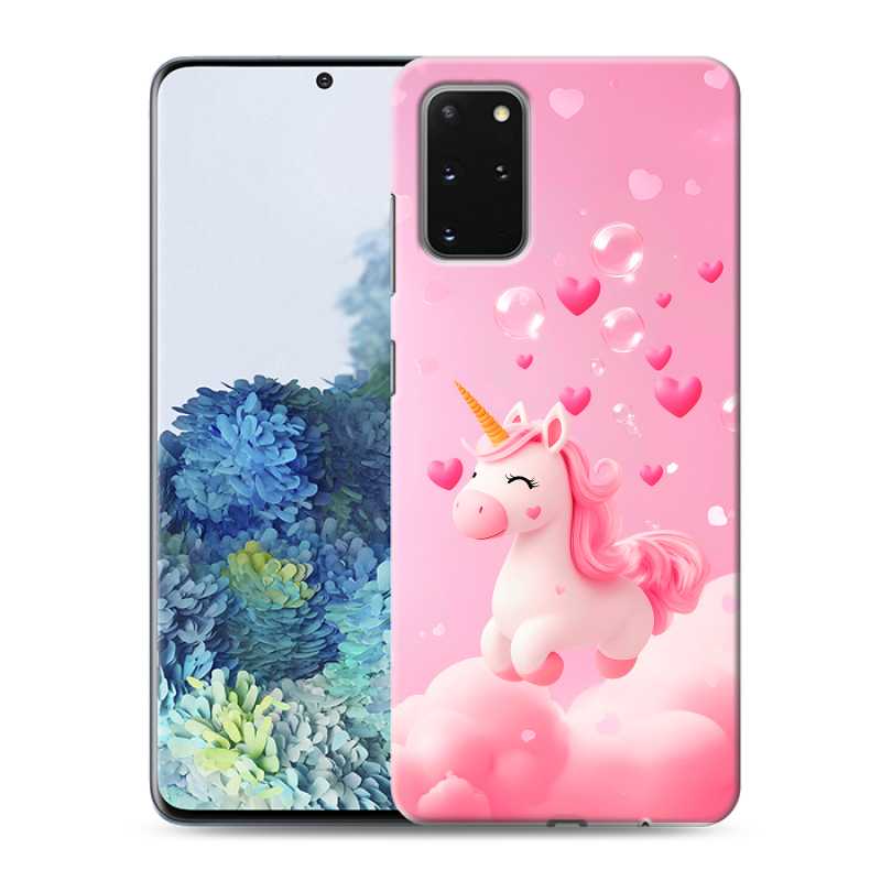 Силиконовый противоударный чехол на Samsung Galaxy S20 Plus с принтом Единорог Силиконовый противоударный чехол на Samsung Galaxy S20 Plus с принтом Единорог