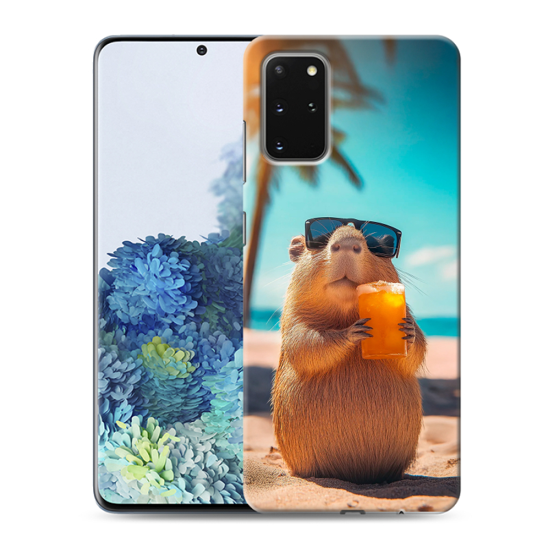 Силиконовый чехол на Samsung Galaxy S20 Plus с принтом Капибара Силиконовый чехол на Samsung Galaxy S20 Plus с принтом Капибара