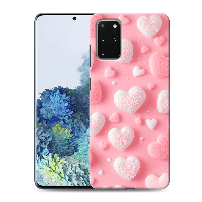 Силиконовый чехол на Samsung Galaxy S20 Plus с принтом Сердечки Силиконовый чехол на Samsung Galaxy S20 Plus с принтом Сердечки