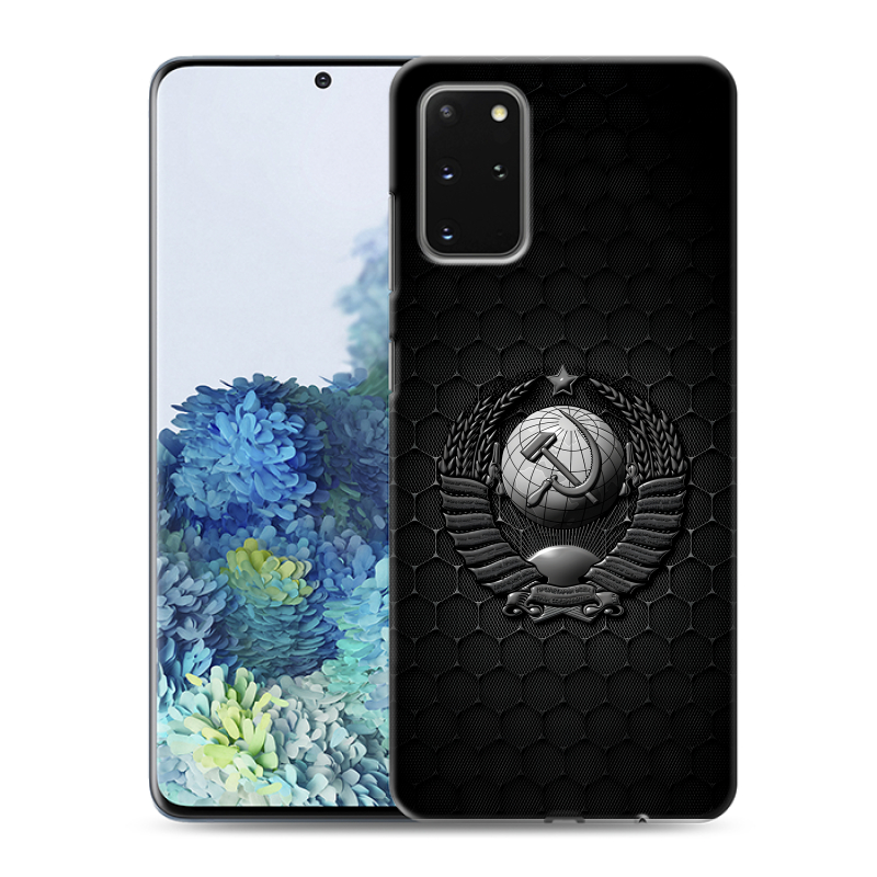 Силиконовый чехол на Samsung Galaxy S20 Plus с принтом Герб Флаг СССР Силиконовый чехол на Samsung Galaxy S20 Plus с принтом Герб Флаг СССР