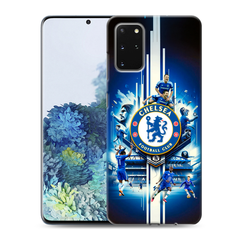 Силиконовый противоударный чехол на Samsung Galaxy S20 Plus с принтом Chelsea Челси Силиконовый противоударный чехол на Samsung Galaxy S20 Plus с принтом Chelsea Челси