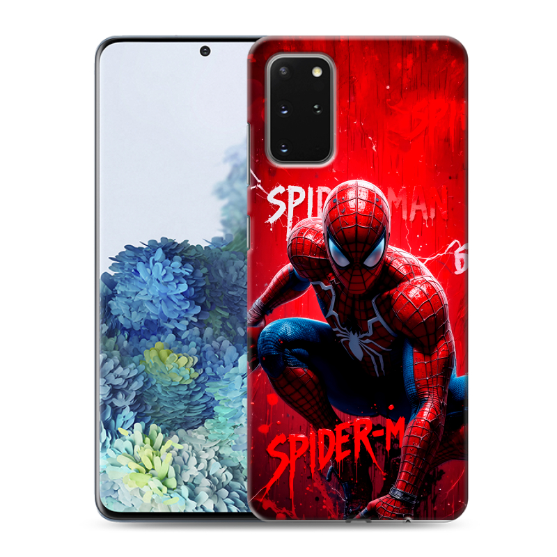 Силиконовый противоударный чехол на Samsung Galaxy S20 Plus с принтом Spiderman Человек паук Силиконовый противоударный чехол на Samsung Galaxy S20 Plus с принтом Spiderman Человек паук