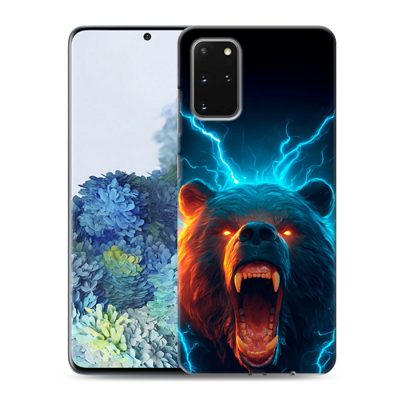 Силиконовый чехол на Samsung Galaxy S20 Plus с принтом Медведь Силиконовый чехол на Samsung Galaxy S20 Plus с принтом Медведь