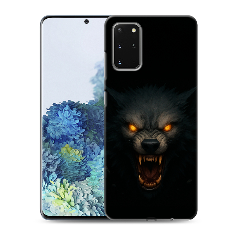 Силиконовый противоударный чехол на Samsung Galaxy S20 Plus с принтом Волк Силиконовый противоударный чехол на Samsung Galaxy S20 Plus с принтом Волк