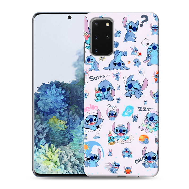 Силиконовый противоударный чехол на Samsung Galaxy S20 Plus с принтом Лило и Стич Силиконовый противоударный чехол на Samsung Galaxy S20 Plus с принтом Лило и Стич