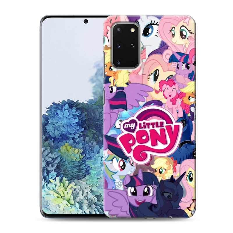 Силиконовый противоударный чехол на Samsung Galaxy S20 Plus с принтом My little pony Дружба чудо Силиконовый противоударный чехол на Samsung Galaxy S20 Plus с принтом My little pony Дружба чудо