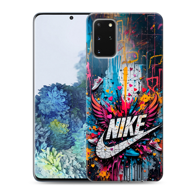 Силиконовый противоударный чехол на Samsung Galaxy S20 Plus с принтом Nike Найк Силиконовый противоударный чехол на Samsung Galaxy S20 Plus с принтом Nike Найк