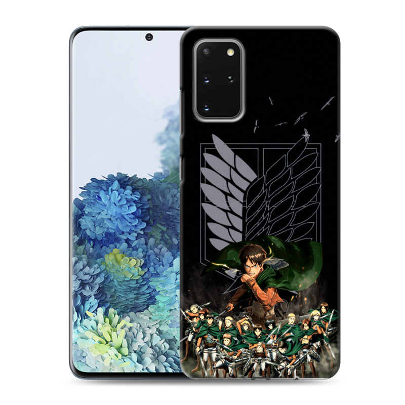 Силиконовый чехол на Samsung Galaxy S20 Plus с принтом Атака титанов Силиконовый чехол на Samsung Galaxy S20 Plus с принтом Атака титанов