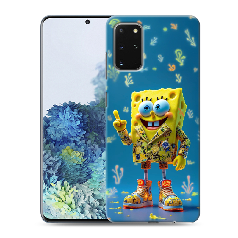 Силиконовый противоударный чехол на Samsung Galaxy S20 Plus с принтом Спанч боб Спанчбоб Силиконовый противоударный чехол на Samsung Galaxy S20 Plus с принтом Спанч боб Спанчбоб