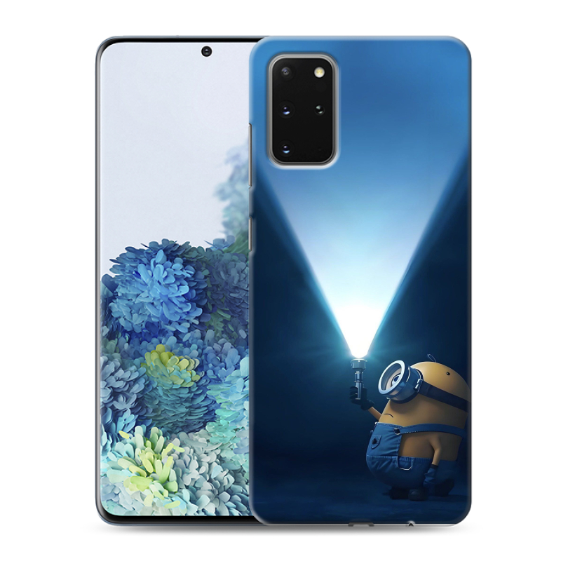 Силиконовый противоударный чехол на Samsung Galaxy S20 Plus с принтом Миньоны Силиконовый противоударный чехол на Samsung Galaxy S20 Plus с принтом Миньоны