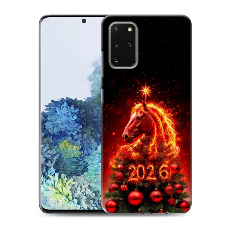 Силиконовый противоударный чехол на Samsung Galaxy S20 Plus с принтом Новый год Силиконовый противоударный чехол на Samsung Galaxy S20 Plus с принтом Новый год