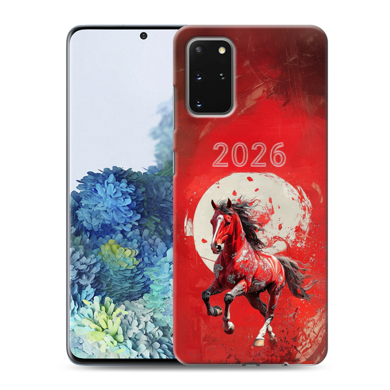 Силиконовый противоударный чехол на Samsung Galaxy S20 Plus с принтом Новый год Силиконовый противоударный чехол на Samsung Galaxy S20 Plus с принтом Новый год