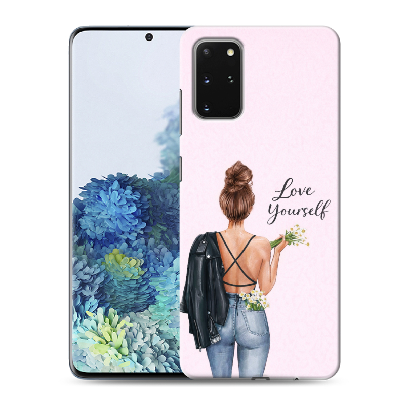 Силиконовый противоударный чехол на Samsung Galaxy S20 Plus с принтом женский Силиконовый противоударный чехол на Samsung Galaxy S20 Plus с принтом женский